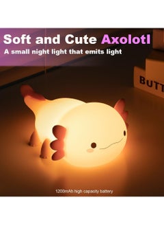 Cute Axolotl Night Light for Kids Bedroom, Animal Silicone Nursery Night Lamp Touch Control Nightlights USB Rechargeable Bedside Lamp for Baby Children Toddlers Girls Gift (Pink Axolotl) - pzsku/Z0B83255F6A1812162648Z/45/_/1740970492/a98f5c34-c699-4bd8-85e0-160802ac1875