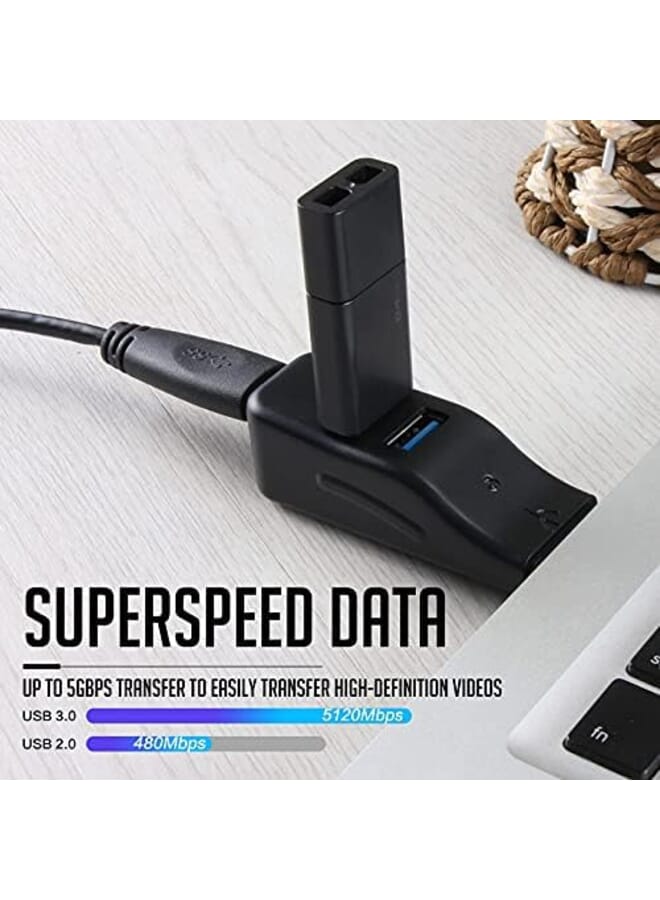 في كوم محور بيانات USB صغير محمول رفيع 4 منافذ USB 3.0 مقسم عالي السرعة لجهاز Imac Surface Pro كمبيوتر مكتبي كمبيوتر محمول USB العصي محرك فلاش المحمول Hdd سماعة لوحة المفاتيح الماوس - Image 3