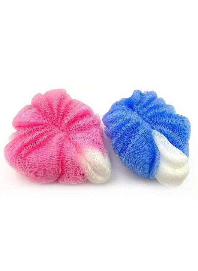 Majestique Body Wash Loofah Sponge - Oval Shower Ball for Men & Women | Bathing Essential for Skin Care | Soft and Gentle Exfoliation, Multicolor (Pack of 2) - Image 1