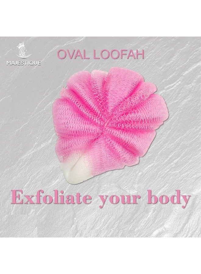 Majestique Body Wash Loofah Sponge - Oval Shower Ball for Men & Women | Bathing Essential for Skin Care | Soft and Gentle Exfoliation, Multicolor (Pack of 2) - Image 5