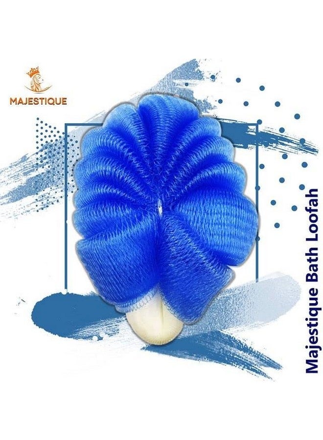 Majestique Body Wash Loofah Sponge - Oval Shower Ball for Men & Women | Bathing Essential for Skin Care | Soft and Gentle Exfoliation, Multicolor (Pack of 2) - Image 2