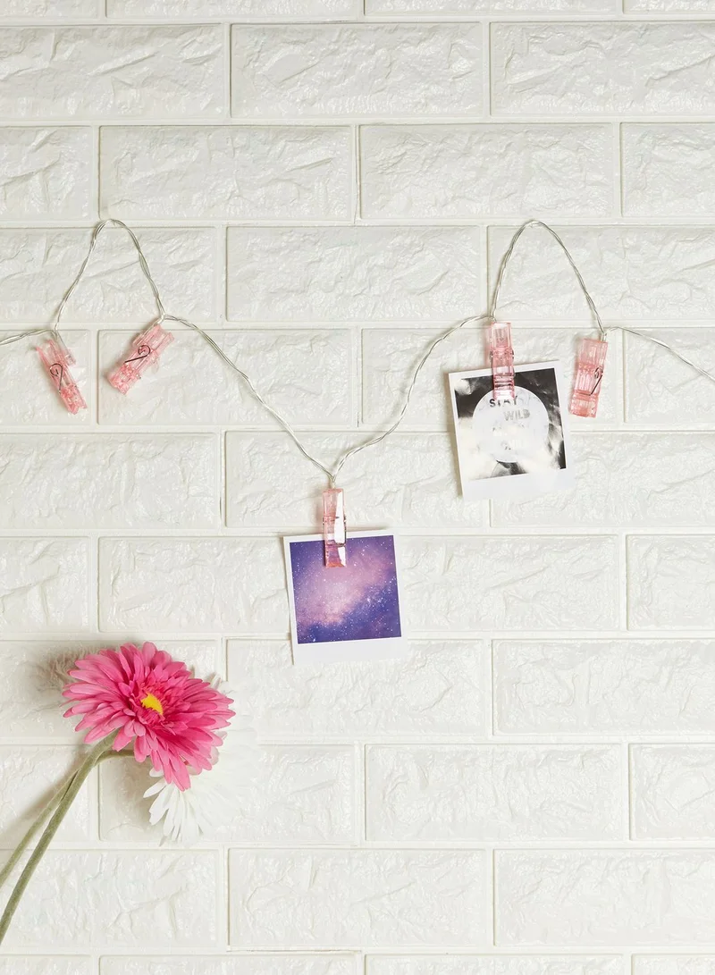 NEW LOOK Pink Acrylic Peg Fairy Lights