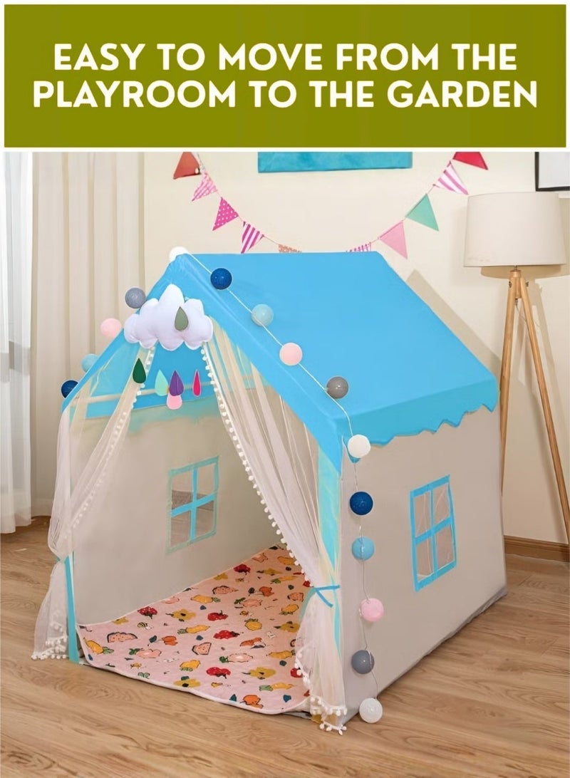 Kids Tent House Large Play Tent for Indoor & Outdoor – Princess Castle Playhouse with Curtains, Toddler Play House for Girls & Boys, Birthday Party Decoration & Kids Room Toy Gift - Image 5