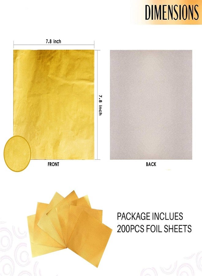 Dootafy 200pcs Candy Bar Wrappers, 7.8” Square Chocolate Bar Wrappers Gold Foil Wrapper Aluminum Individual Packaging Sheets for Mother's Day Baby Shower Birthday Party Gifts - Image 2