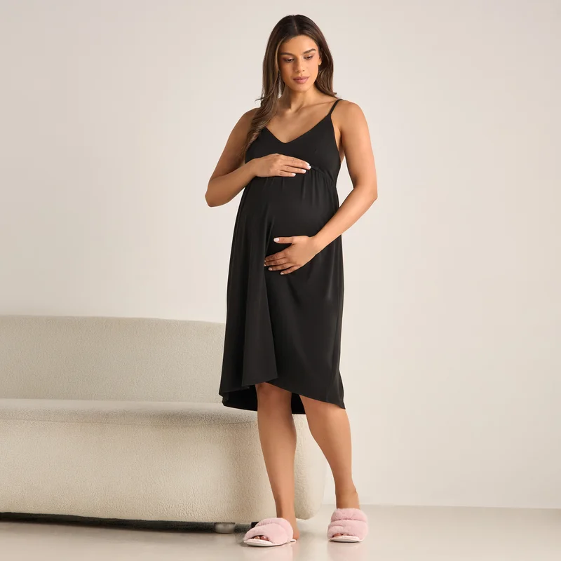 Splash FAV Maternity Slip Dress with Adjustable Straps