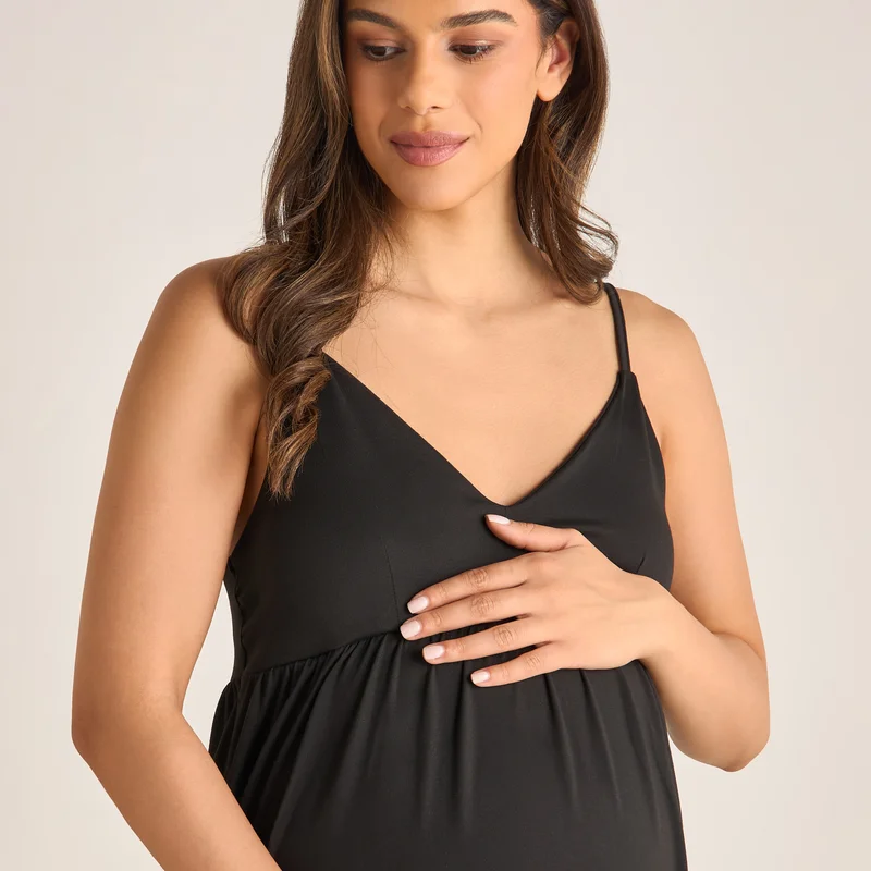 Splash FAV Maternity Slip Dress with Adjustable Straps