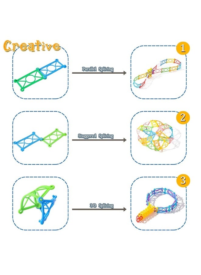 RAINBOW TOYFROG RAINBOW TOYFROG SnapNTwist Building Blocks  270 Piece Set of Flexible Interlocking Math Manipulatives  Open Ended STEM Toys for 5 to 12 Year Old Boys  Girls  Indoor Recess Games for Classroom  - Image 1