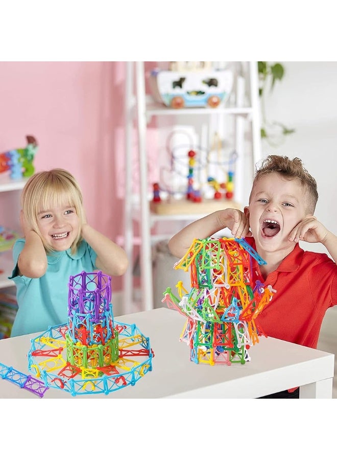 RAINBOW TOYFROG RAINBOW TOYFROG SnapNTwist Building Blocks  270 Piece Set of Flexible Interlocking Math Manipulatives  Open Ended STEM Toys for 5 to 12 Year Old Boys  Girls  Indoor Recess Games for Classroom  - Image 4