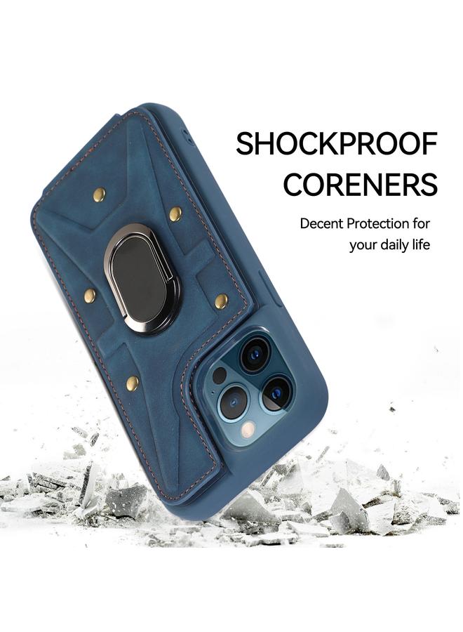 Zaboon Case For iPhone 12 Pro Max Armor Ring Wallet Back Cover Phone Case - Image 2