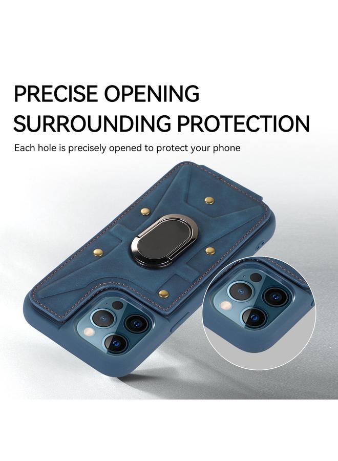 Zaboon Case For iPhone 12 Pro Max Armor Ring Wallet Back Cover Phone Case - Image 3