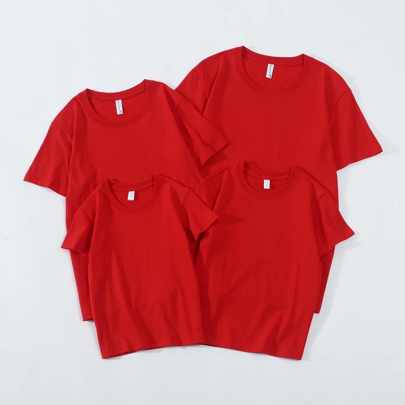 Combed Cotton Group Work Clothes Cultural Shirt Round Neck Advertising Shirt T-Shirt Printed Logo Short Sleeve Class Clothes - Image 5