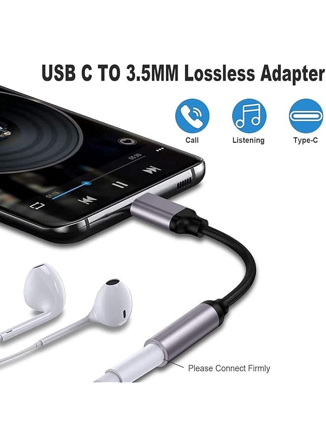 X spring Headphone Jack Adapter Usb Type C To 3.5Mm Female Headphone Jack Adapter Dac Decoder Chip Adapter Audio Dongle Cable Cord Compatible With More Type C Devices  - Image 2