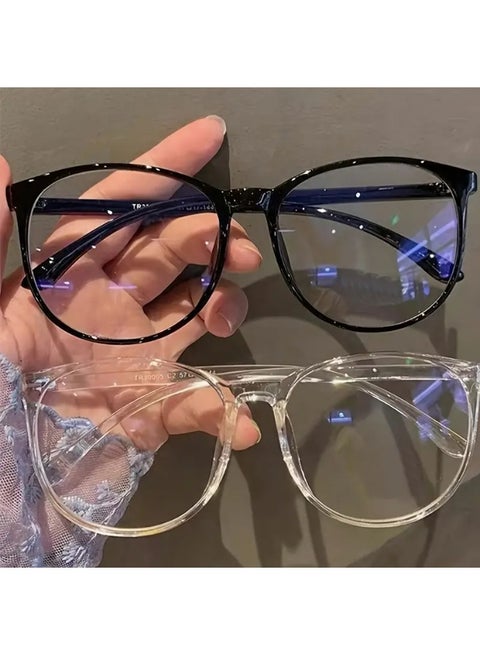 Unisex Classic Full Rim Eyeglass Frames | 2pcs | Acetate Plastic | Lightweight, Durable, Anti-fog | Optical Glasses | Unisex | Classic | with Anti-fog Cloth (Includes eyeglass case)
,blue lighe blocking glasses,eyeglasses