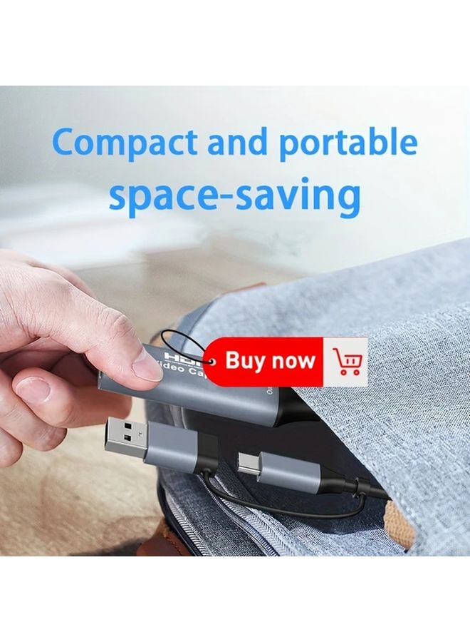 Dual Interface HD Audio And Video Capture Card 4K USB C 1080P 60FPS Plug Play - Image 5