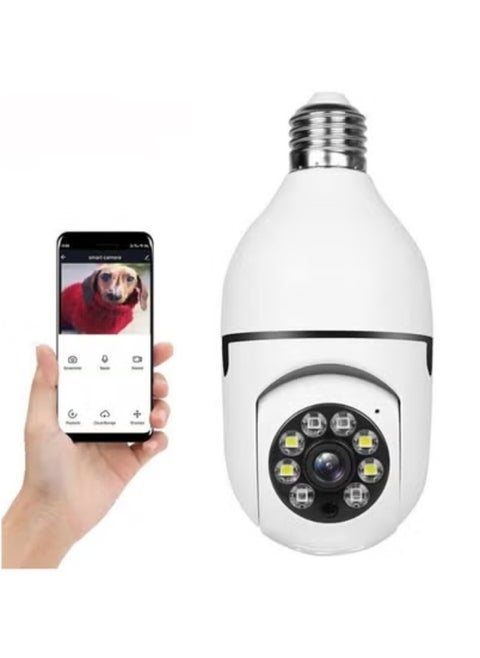 Light Bulb Security Camera Wireless Outdoor Indoor 5G WiFi Cameras for Home Security 360 degree action camera Motion Detection and Alarm Two-Way Talk Color Night Vision ﻿