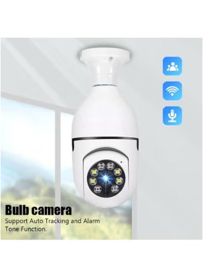 Generic Light Bulb Security Camera Wireless Outdoor Indoor 5G WiFi Cameras for Home Security 360 degree action camera Motion Detection and Alarm Two-Way Talk Color Night Vision ﻿ - Image 1