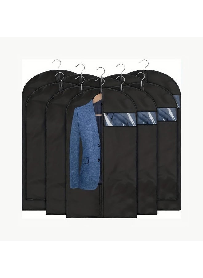 Arabest 2 Pcs Long Garment Bags, Hanging Dress Storage Bags, Suit Protector Covers, Dress Covers Clothes Protecting Bags with Zipper Clear Pocket(165*60cm) - Image 3