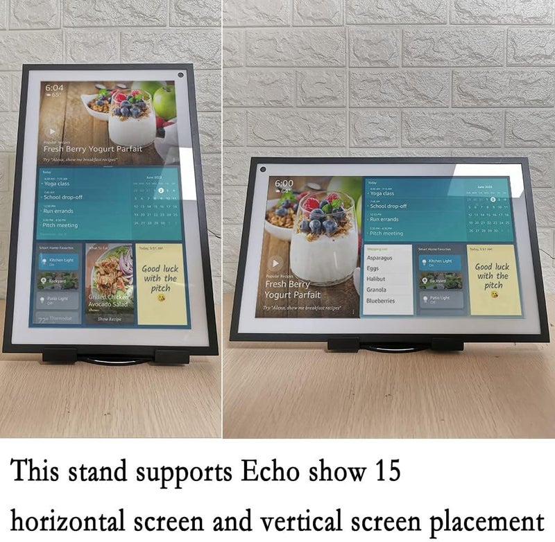 ATOPHK حامل قابل للإمالة والتدوير لجهاز Echo Show 15، حامل Echo Show 15 قابل للتدوير والإمالة، حامل Echo Show 15 باللون الأسود - Image 2