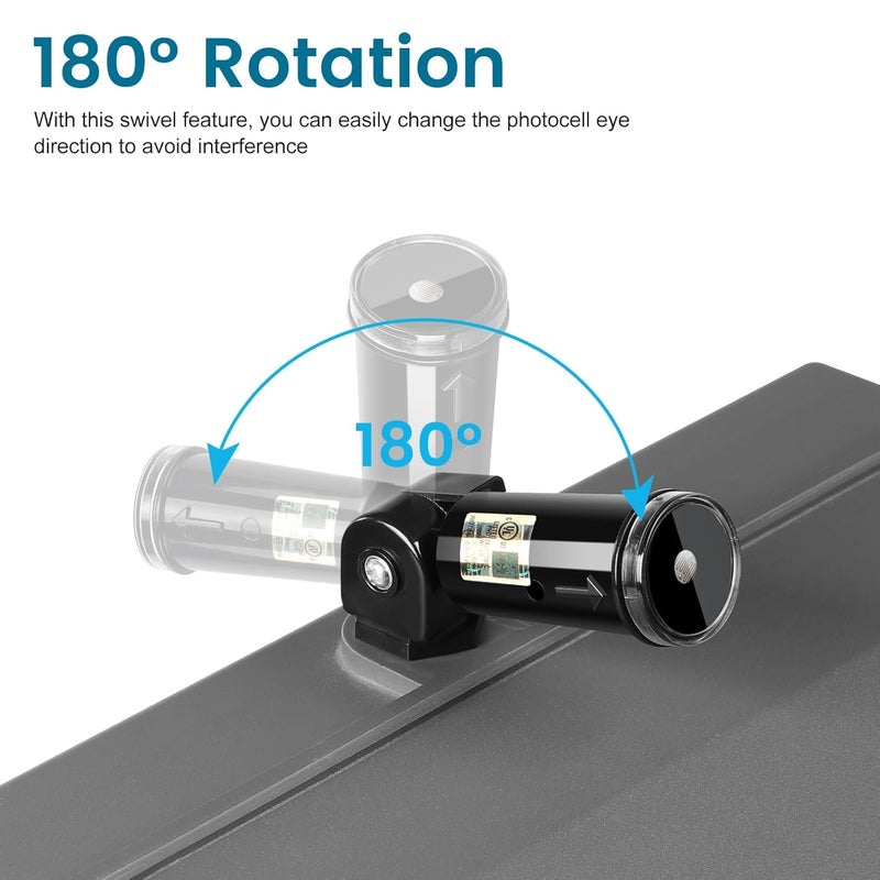 Excefore Outdoor Photocell Sensor, Dusk to Dawn/Day Night Sensor, Swivel Mount Conduit Lighting Control, Photoelectric Switch, 110V/120V/220V/240V Input, UL Listed, IP65 Waterproof, Photocell for Outdoor Light - Image 3