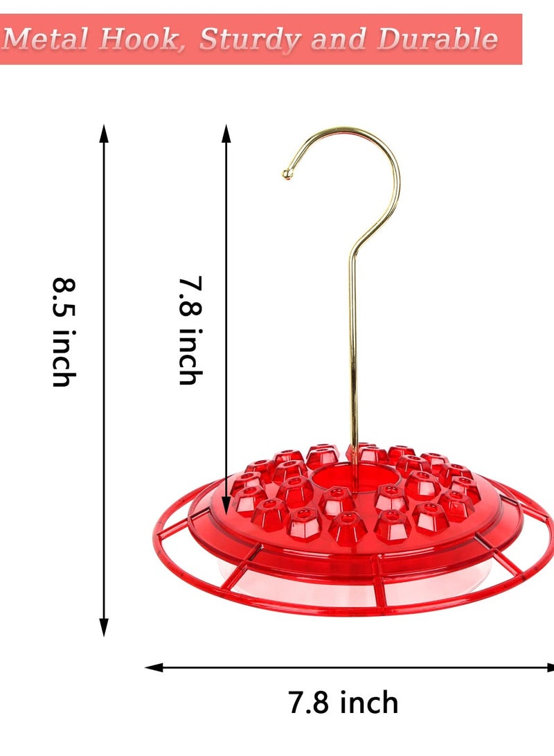 Zikra Hummingbird Feeder with Ant Moat - Outdoor Hanging Feeder with 24 Feeding Ports, Perch, Leak-Proof Design, Easy to Clean and Fill - Perfect for Attracting Hummingbirds in Your Garden. - Image 4