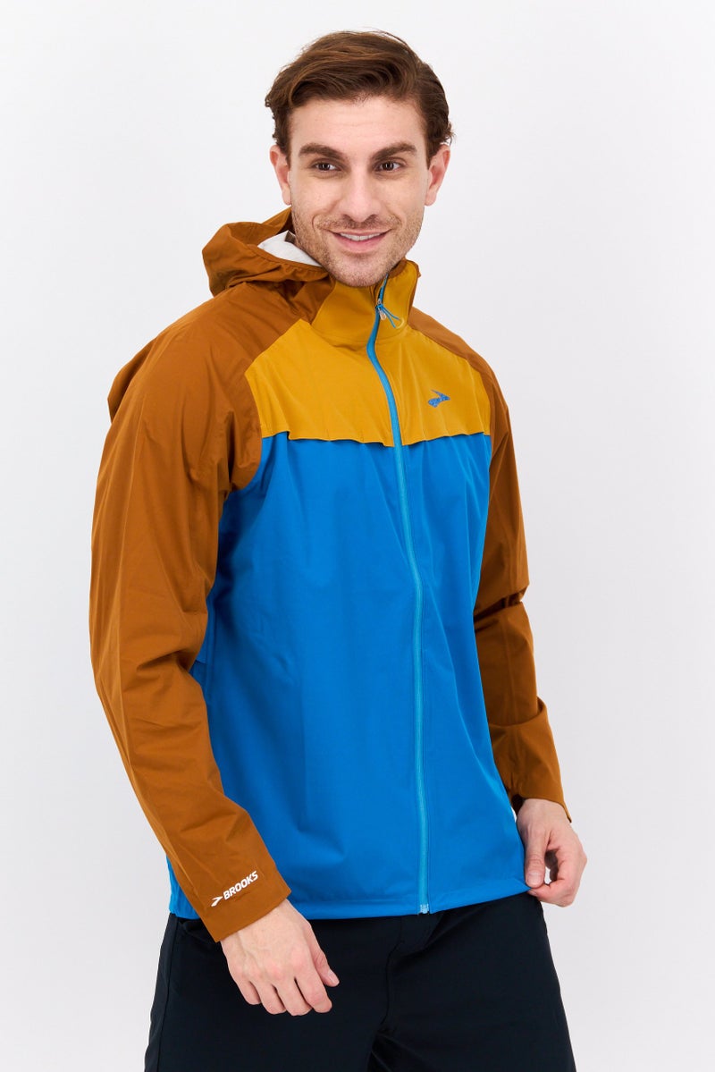 Brooks جاكيت رياضي للرجال بأكمام طويلة مناسب للخارج، صدئ - Image 1