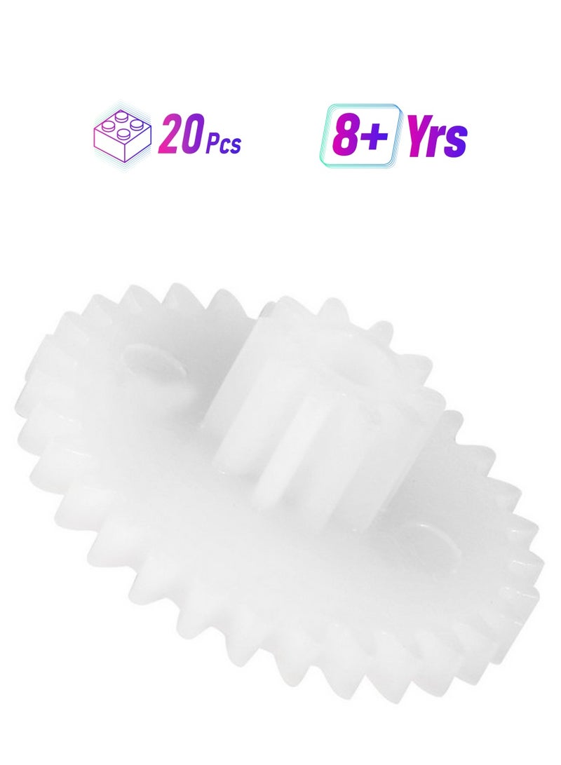 uxcell 20Pcs Plastic Gears 30 Teeth Model 30102B Reduction Gear Plastic Worm Gears For Rc Car Robot Motor  - Image 1