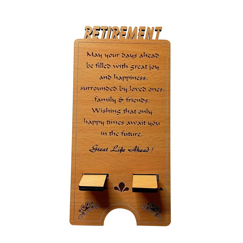 Northland Retirement Wooden Plaque With Mobile Stand Retirement Gift - Image 1