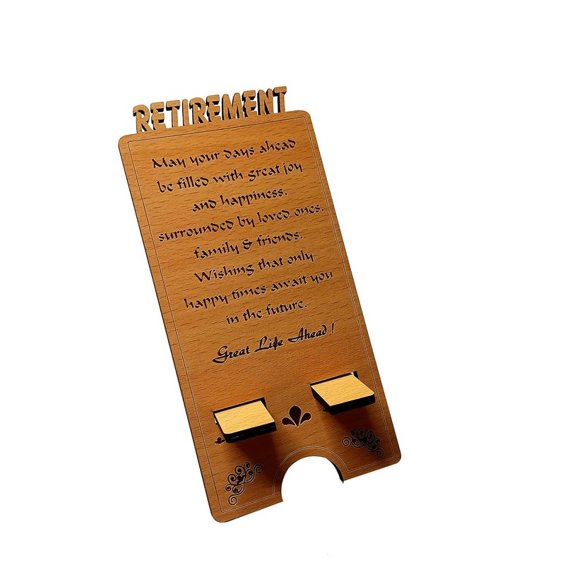 Northland Retirement Wooden Plaque With Mobile Stand Retirement Gift - Image 2