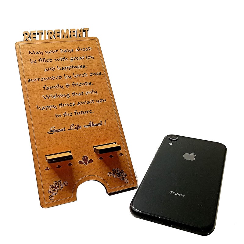 Northland Retirement Wooden Plaque With Mobile Stand Retirement Gift - Image 5