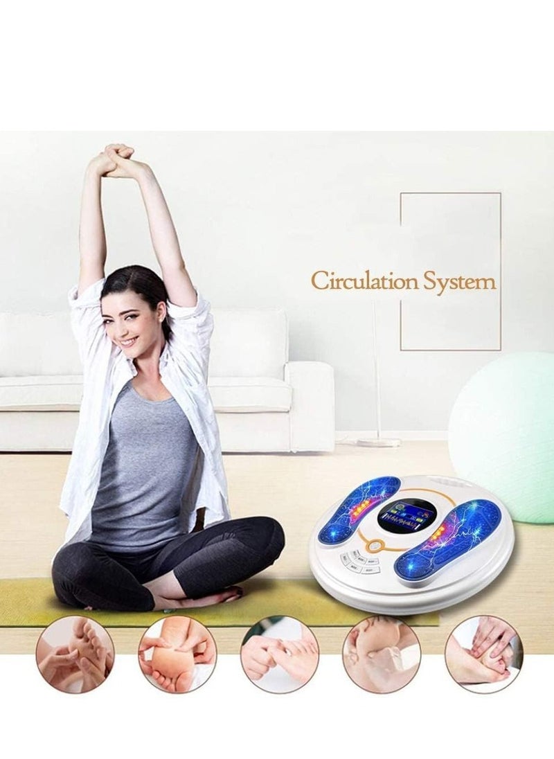 Ems Foot Massager, Circulation System Nerve Muscle Stimulator Improves and Neuropathy, Relieves Feet Legs Pains, Relaxes Massages Body with TENS Unit EMS