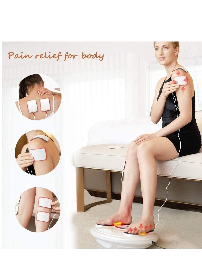 Ems Foot Massager, Circulation System Nerve Muscle Stimulator Improves and Neuropathy, Relieves Feet Legs Pains, Relaxes Massages Body with TENS Unit EMS