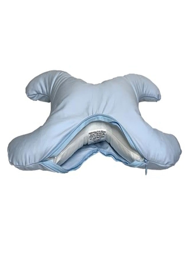 Save My Face!" La Petite Pillow (Sky Blue, 500 Thread Count 100% Cotton) - Image 2