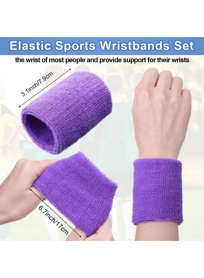 Coume 38 قطعة أساور رياضية ملونة أساور عرق كرة القدم للأطفال والنساء والرجال: تقريبًا 8 × 8 سم 3.15 × 3.15 بوصة - Image 4