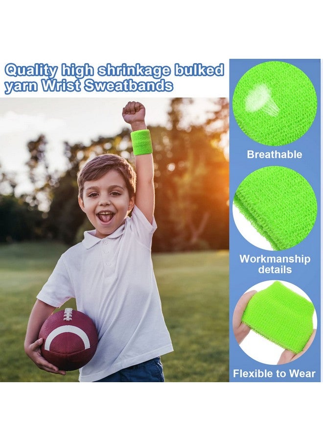 Coume 38 قطعة أساور رياضية ملونة أساور عرق كرة القدم للأطفال والنساء والرجال: تقريبًا 8 × 8 سم 3.15 × 3.15 بوصة - Image 5