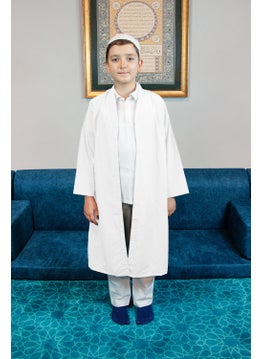 İhvan Online Ikhwan Online White Bukhara Collar Prayer Dress Boy's Robe  - Image 1