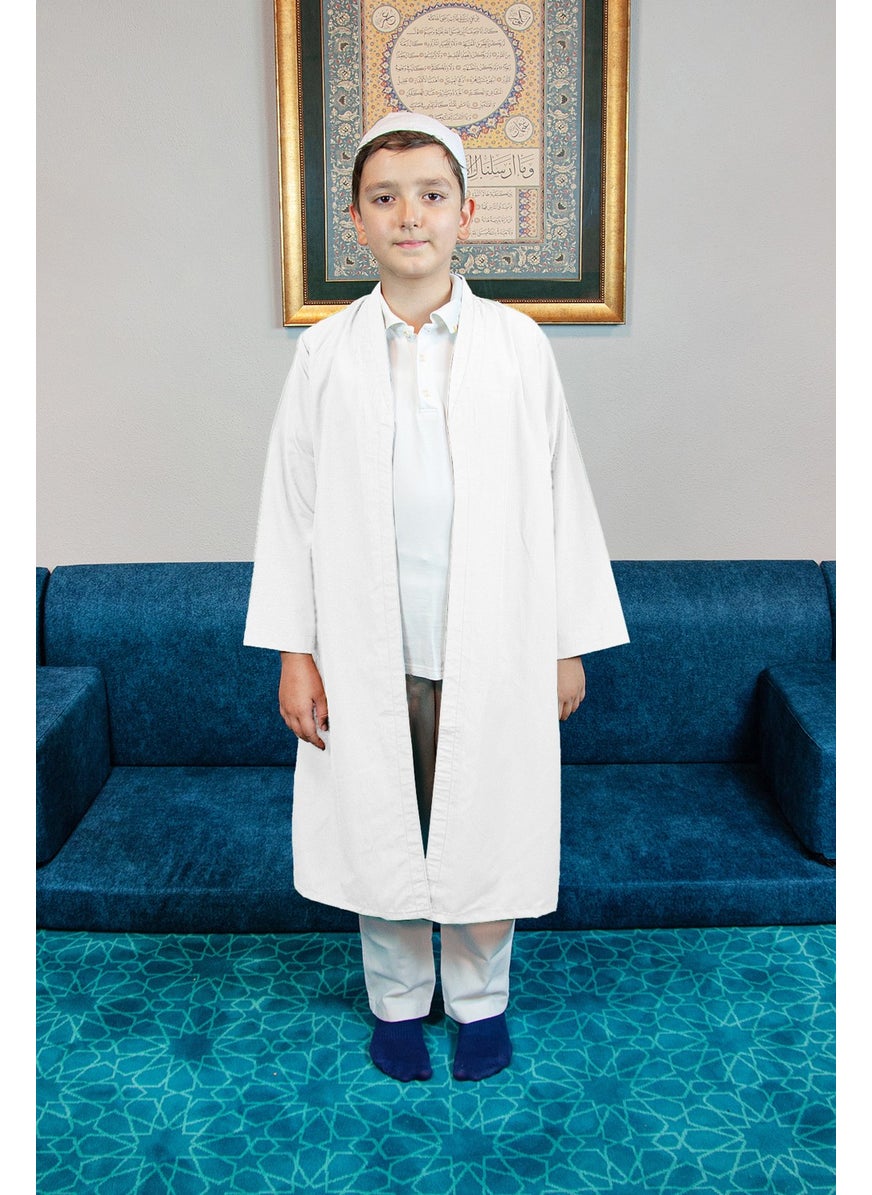 İhvan Online Ikhwan Online White Bukhara Collar Prayer Dress Boy's Robe  - Image 1