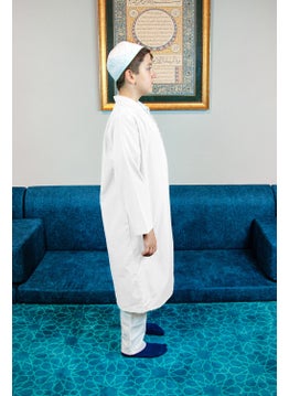 İhvan Online Ikhwan Online White Bukhara Collar Prayer Dress Boy's Robe  - Image 2