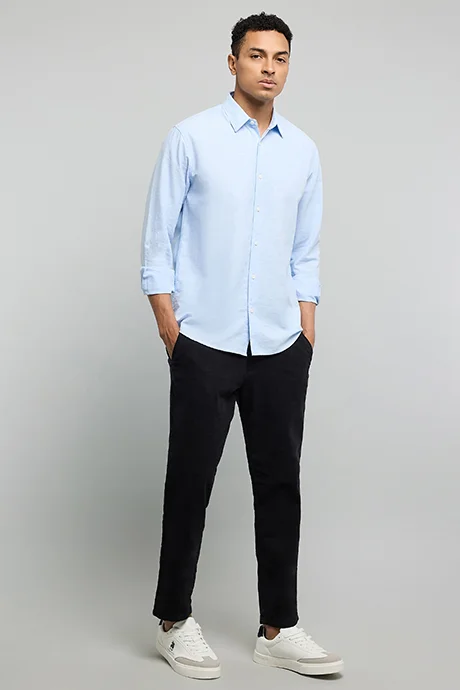 أر أند بي Solid Pants with Drawstring Waist