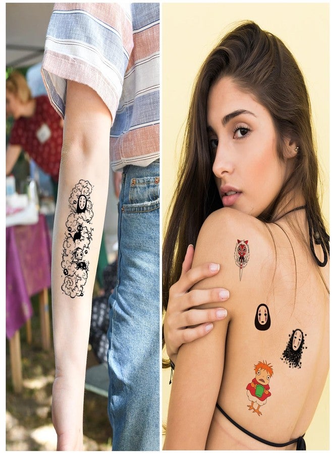 Pounchi Japanese Anime Temporary Tattoos (8 Sheets) Gifts Anime Decor Cosplay Waterproof Temporary Tattoos Cartoon Stickers Party Favors Supplies for Teens Man Woman - Image 5