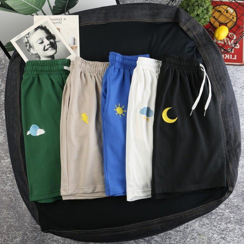 شورت صيفي رجالي، بقصة فضفاضة، شورت رياضي مطبوع على طراز إن-ستايل، علامة كورية عصرية، شورت شاطئ بخمسة نقاط، شورت رجالي كاجوال - Image 2