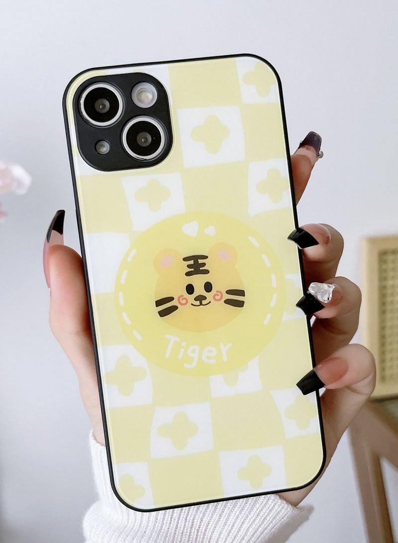 Loquat Back Cover Printed Glass Protective Mobile Phone Case for iPhone