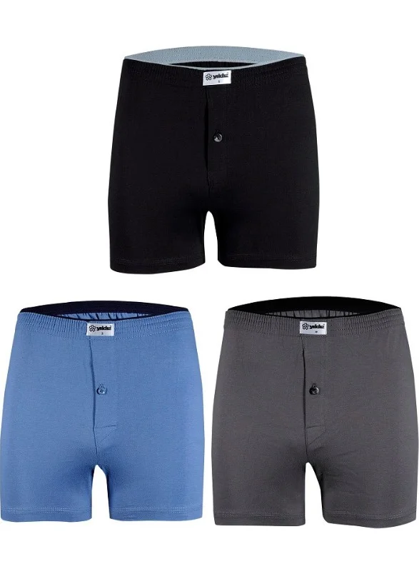 Yıldız Star 3-Star Men's Towel Waist Combed Cotton Boxer