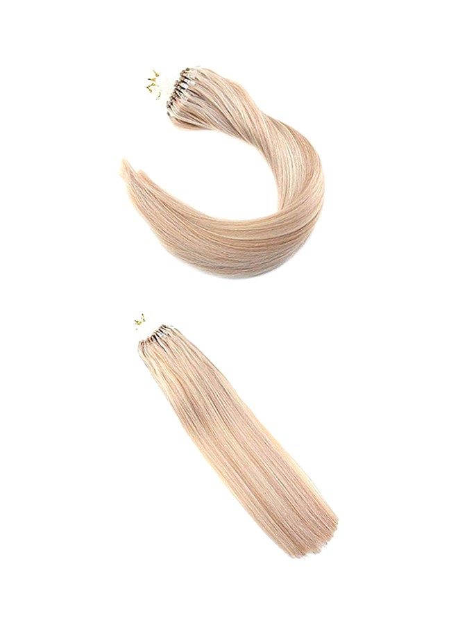 NIBEMINENT Micro Ring Beads Hair Extensions 613 Blonde 16inch