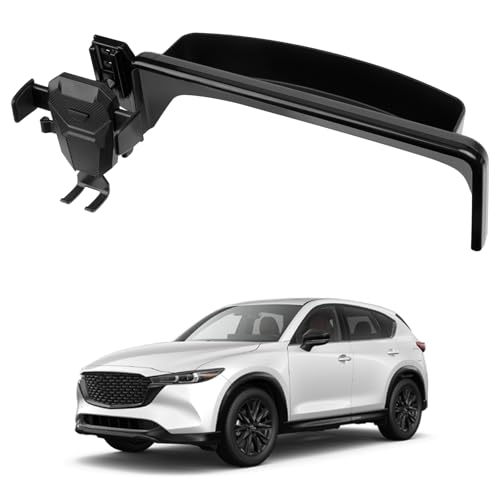 FIILINES Phone Holder for Mazda CX-5 2022-2025 (Fit 10.25" Touch Screen), Phone Mount with Dash Organizer for CX-5 Accessories, 360 Degree Rotation Dash Mount Cell-Phone Holder - Image 1