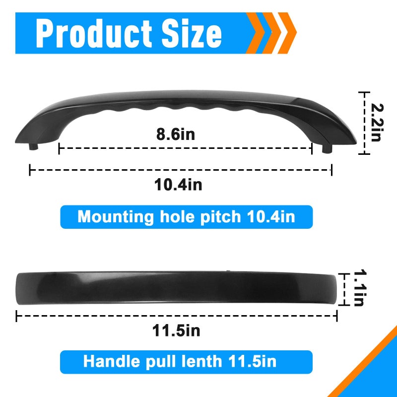Kamrexi Wb15X10020 Replacement Microwave Door Handle Kit for GE Spacemaker XL JVM1339BW, JVM1350BW, JVM1330BW, Black - Image 3