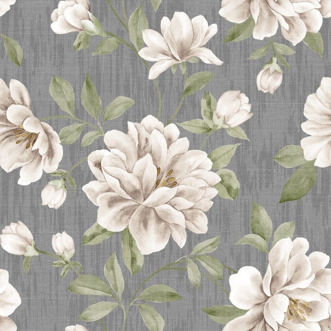 177X118 VINTAGE PEONY FLORAL PEEL AND STICK WALLPAPER GREYWHITE FLORAL WALLPAPER FOR BEDROOM BATHROOM SELF ADHESIVE REMOVABLE ELEGANT FLOWER CONTACT PAPER FOR CABINETS WALLS SHELF LINER