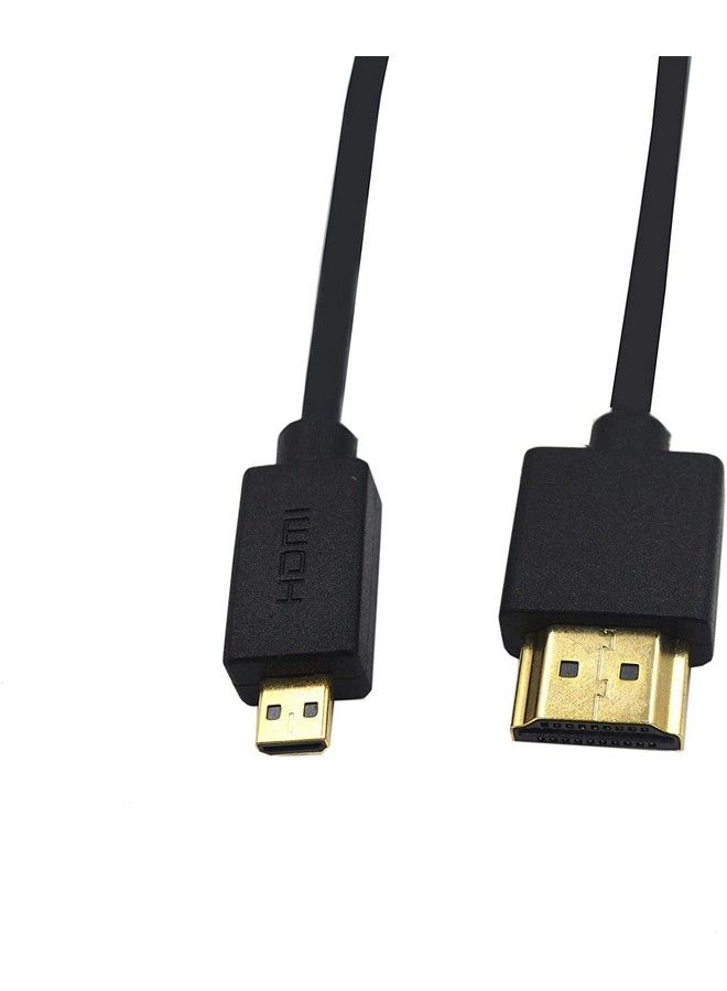 Duttek Micro Hdmi To Hdmi Cable Hdmi To Micro Hdmi Cable Extreme Slim Micro Hdmi Male To Hdmi Male Cable Support 1080P 4K 3D For Gopro Hero 8 7 Blacksony A6500 A7Canon Cameraetc(30Cm 1Feet) - Image 3