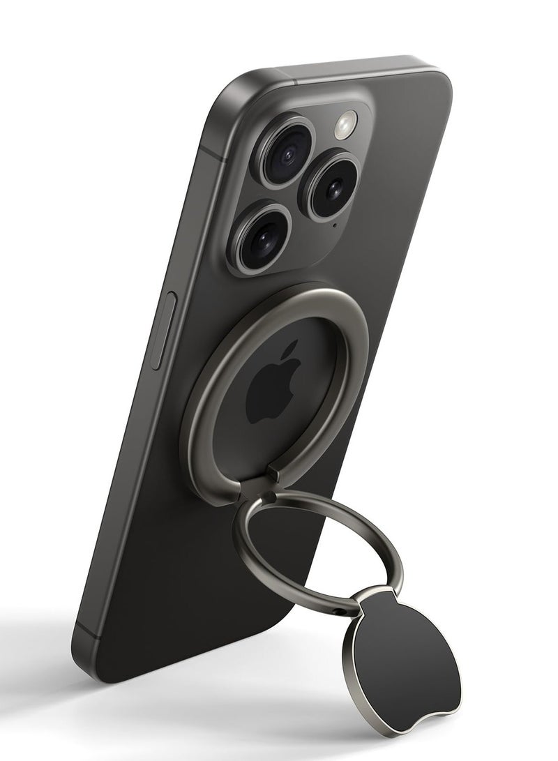 KASTWAVE Magnetic Phone Ring Holder for Mag-Safe,Magnetic Phone Ring Stand Finger Grip with Two-Sided Adjustable Magnetic Compatible for iPhone, iPad and Smartphones, Compatible with Magnetic Car Mount - Image 1