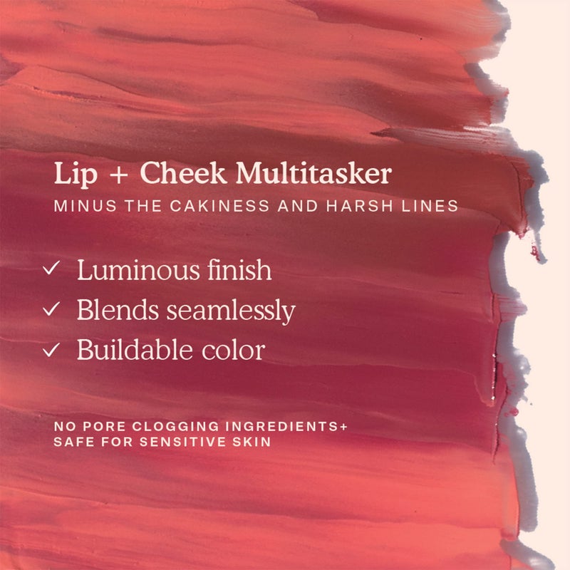 Tower 28 BeachPlease Cream Blush + Tinted Lip Balm - Multi-Use Lip Tint + Dewy Blush for Cheeks With Aloe Vera + Green Tea - Vegan, Non-Comedogenic Makeup for Sensitive Skin - Rush Hour (0.16 oz) - Image 3