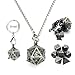 Haxtec Mini Metal DD Dice Set with Hollow Necklace Case 7PCS Keychain Portable - Image 2